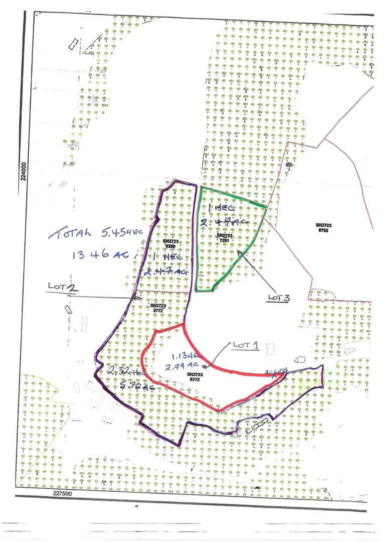 13.43 acres of Land at Gelliwen, St. Clears offered for sale in 3